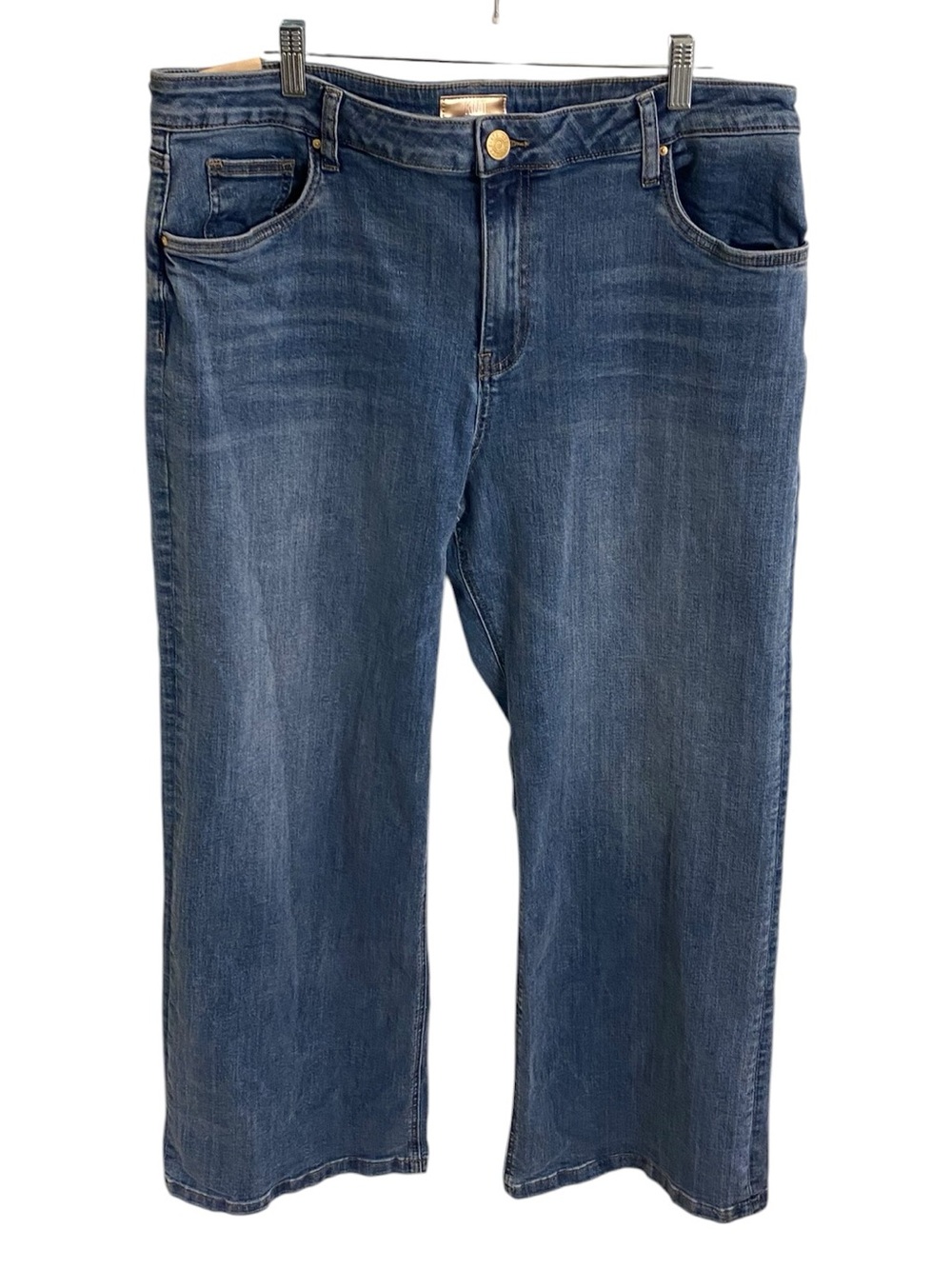 KUT FROM THE KLOTH WIDE LEG JEANS MEDIUM WASH WOMENS SIZE 16 TRENDY HIGH RISE - Picture 3 of 16